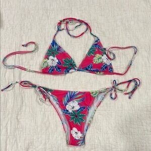 SHEIN Pink Floral Bikini Set